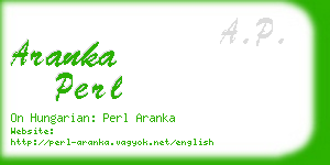 aranka perl business card